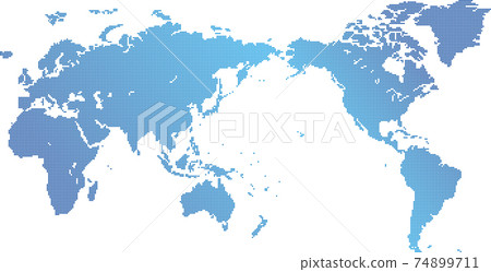 Dot world map material 74899711