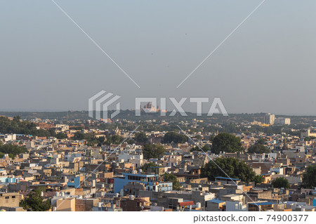 View of old Jodhpur City, also known as Blue City from the top, Mehrangarh or Mehran Fort Jodhpur, Rajasthan, India View of old Jodhpur City, also known as Blue City from the top, Mehrangarh or Mehran Fort Jodhpur, Rajasthan, India 74900377