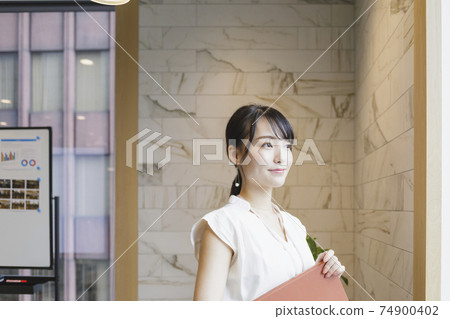 看著窗外的女性商業場景 看著窗外的女性商業場景 74900402