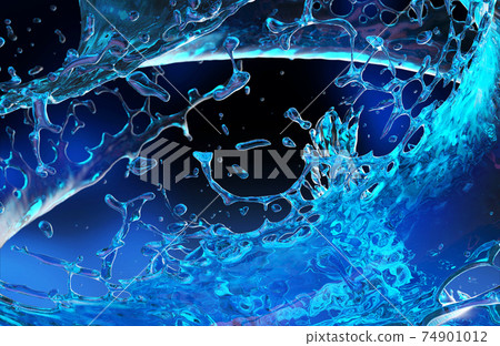 3d render illustration of water splash drops... - Stock Illustration ...