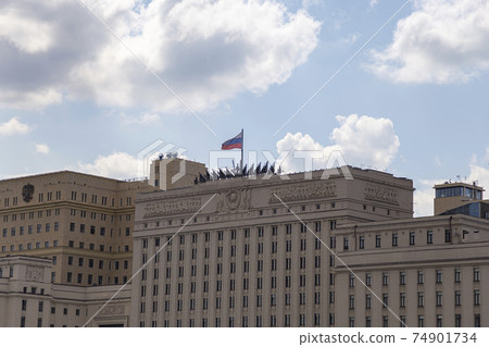Main Building of the Ministry of Defence of the Russian Federation (Minoboron), day-- is the governing body of the Russian Armed Forces. Moscow, Russia 74901734