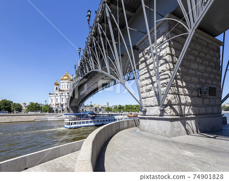 Christ the Savior Cathedral and Patriarshy Bridge (day), Moscow, Russia Christ the Savior Cathedral and Patriarshy Bridge (day), Moscow, Russia 74901828