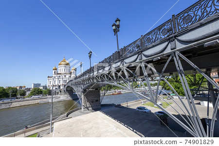 Christ the Savior Cathedral and Patriarshy Bridge (day), Moscow, Russia Christ the Savior Cathedral and Patriarshy Bridge (day), Moscow, Russia 74901829