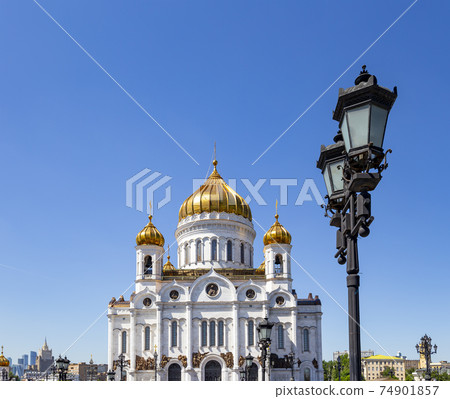 View of the Christ the Savior Cathedral (day), Moscow, Russia 74901857