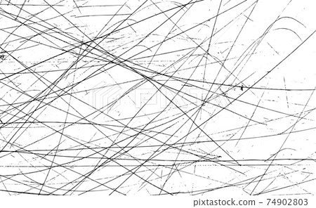 Grunge black lines and dots on a white background - Vector Grunge black lines and dots on a white background - Vector 74902803