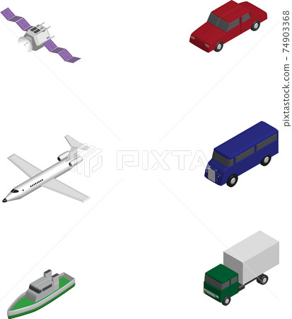 Isometric vector image of vehicles 74903368