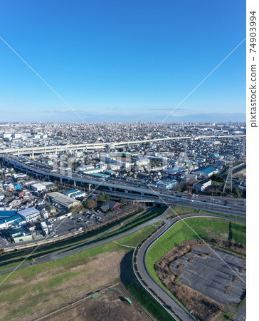 Aerial view of Bijogi, Toda City, Saitama Prefecture Aerial view of Bijogi, Toda City, Saitama Prefecture 74903994