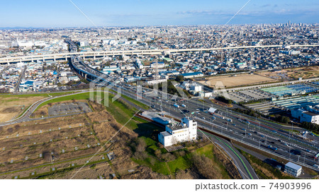 Aerial view of Bijogi, Toda City, Saitama Prefecture Aerial view of Bijogi, Toda City, Saitama Prefecture 74903996