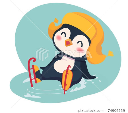 Penguin ice skating Penguin ice skating 74906239