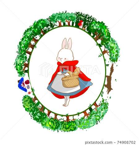 Rabbit Little Red Riding Hood - Stock Illustration [74908702] - PIXTA