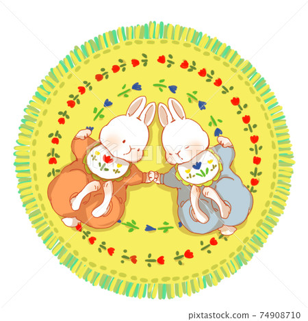 Twin rabbit babies - Stock Illustration [74908710] - PIXTA