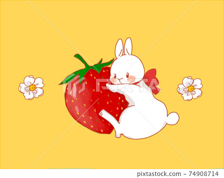 愛草莓的兔子 74908714