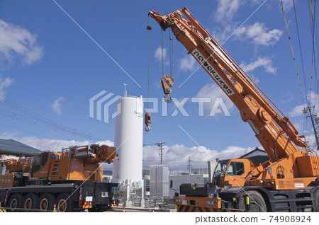 Hydrogen station construction site 74908924