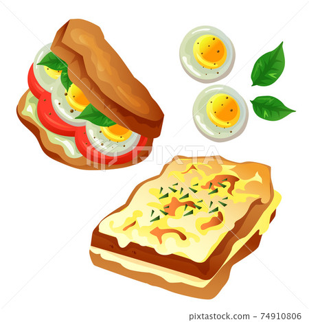 two toast cuisine food 74910806