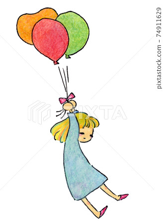 漂浮著氣球的女孩 74911629