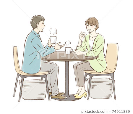 一對男女要喝茶 一對男女要喝茶 74911889