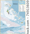 The Bahamas map was drawn with high detail and accuracy 74913609
