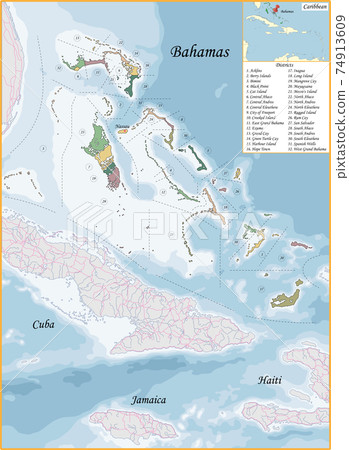 The Bahamas map was drawn with high detail and accuracy The Bahamas map was drawn with high detail and accuracy 74913609