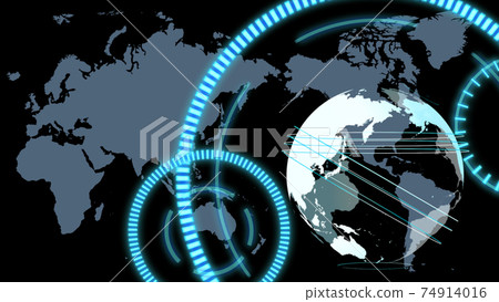 Blue digital network image background 74914016