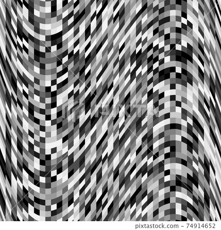 Monochrome background with pixel cells. Geometric pattern. Unusual background. 74914652