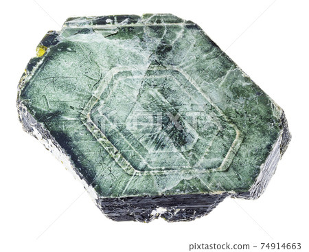 raw Phlogopite mica stone on white 74914663