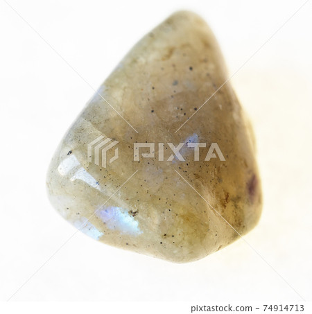 polished labradorite (labrador) stone on white polished labradorite (labrador) stone on white 74914713