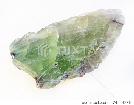 raw green Beryl crystal on white 74914776