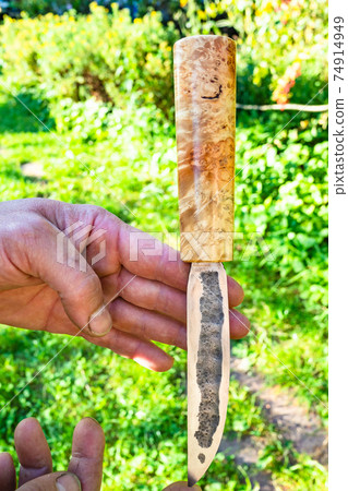 hand forged traditional Siberian Yakut steel knife 74914949