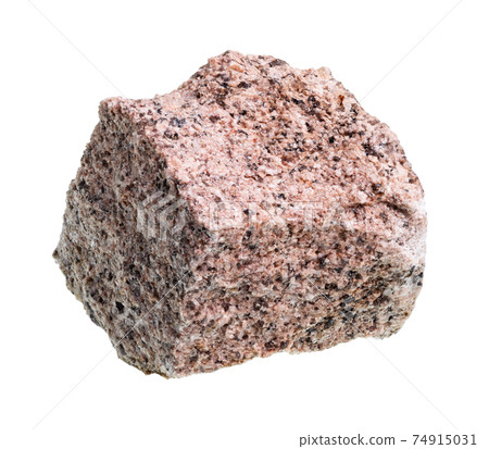 unpolished aplite rock cutout on white 74915031