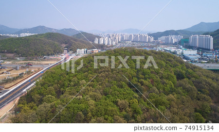 Drone photo, Gwangmyeong-si, Gyeonggi-do Drone photo, Gwangmyeong-si, Gyeonggi-do 74915134
