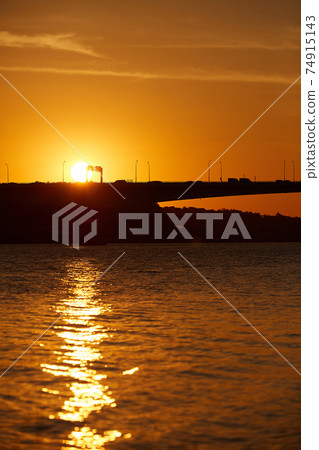 日落，漢江，首爾 74915143