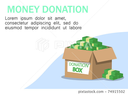 Donation box. Vector Donation box. Vector 74915502