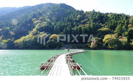 大東京地區3250的綠洲綠寶石綠奧多摩湖鼓罐大橋(Rumeura Ukibashi) 大東京地區3250的綠洲綠寶石綠奧多摩湖鼓罐大橋(Rumeura Ukibashi) 74915935