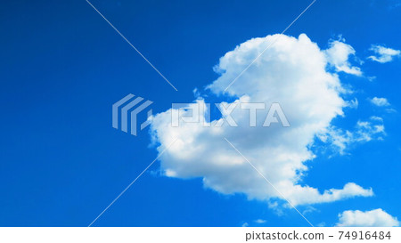 Midsummer blue sky and various cloud landscapes 74916484
