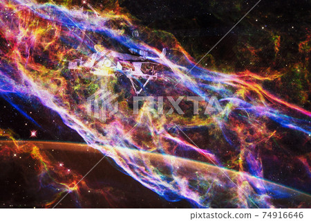 Cluster of stars. Nebula. Elements of this image furnished by NASA 74916646