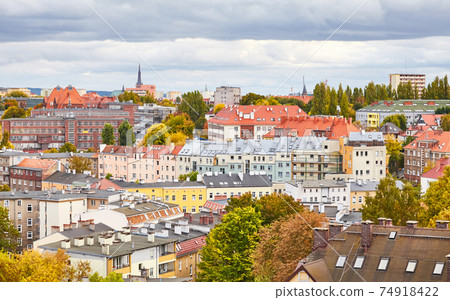 Panoramic view of Szczecin cityscape, Poland. Panoramic view of Szczecin cityscape, Poland. 74918422