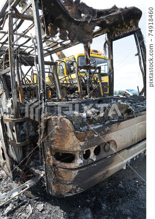 Charred Bus 74918460
