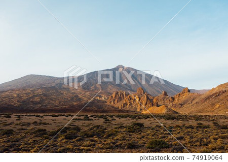 Mount Teide volcano in Tenerife at sunset 74919064