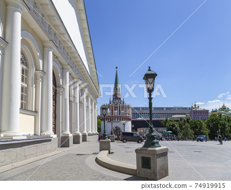 Moscow Kremlin, Russia (day). Beautiful view of Moscow centre Moscow Kremlin, Russia (day). Beautiful view of Moscow centre 74919915