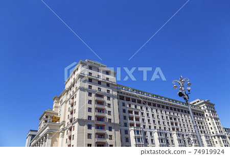 Facade of Four Seasons hotel (Hotel Moskva) from Manege Square. Moscow, Russia 74919924