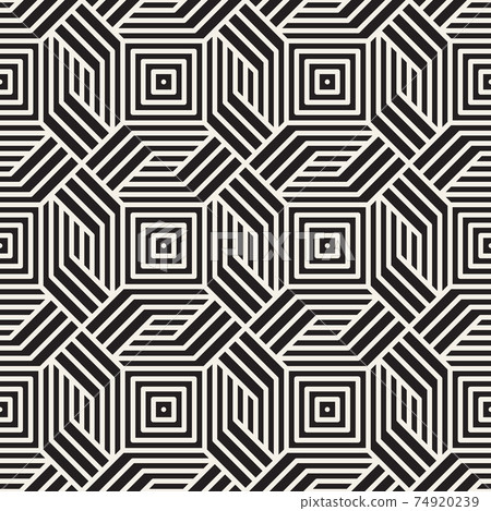 Vector seamless pattern. Modern stylish abstract texture. Repeating geometric tiles 74920239