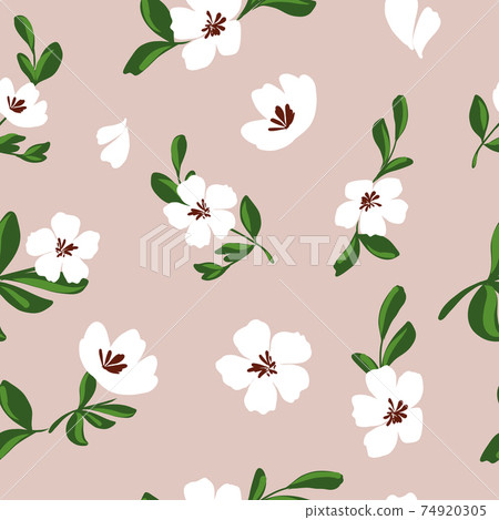 Vector abstract floral seamless pattern with daisies. Simple fantasy flowers made of small buds and petals. Glade of flowers. Flat background for textile, fabric, wrapping and surface. seamless Vector abstract floral seamless pattern with daisies. Simple fantasy flowers made of small buds and petals. Glade of flowers. Flat background for textile, fabric, wrapping and surface. seamless 74920305