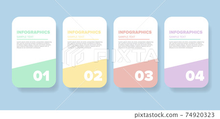 Vector modern progress paper web banners big set with shadow isolated on blue background. Modern vertical color infographics banners collection 74920323