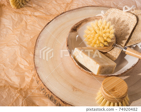 Zero waste dish washing kitchen home eco cleaning products 74920482