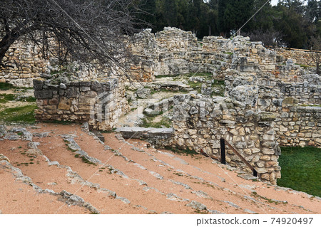 ruins of ancient Greek amphitheater in Chersonesos 74920497