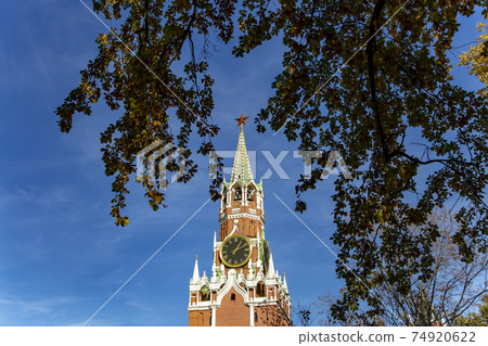 Spasskaya Tower. Moscow Kremlin, Russia (day). Spasskaya Tower. Moscow Kremlin, Russia (day). 74920622