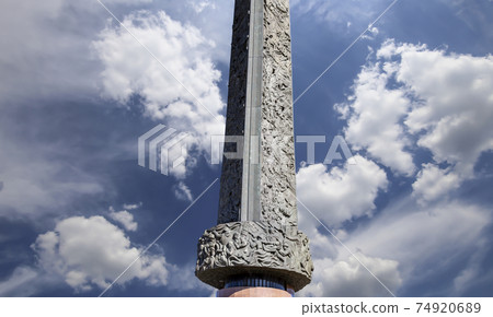 War memorial in Victory Park on Poklonnaya Hill (Gora), Moscow, Russia. The memorial complex constructed in memory of those who died during the Great Patriotic war War memorial in Victory Park on Poklonnaya Hill (Gora), Moscow, Russia. The memorial complex constructed in memory of those who died during the Great Patriotic war 74920689