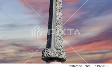 War memorial in Victory Park on Poklonnaya Hill (Gora), Moscow, Russia. The memorial complex constructed in memory of those who died during the Great Patriotic war War memorial in Victory Park on Poklonnaya Hill (Gora), Moscow, Russia. The memorial complex constructed in memory of those who died during the Great Patriotic war 74920690