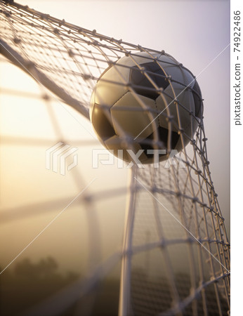 Soccer Ball Scoring Goal 74922486