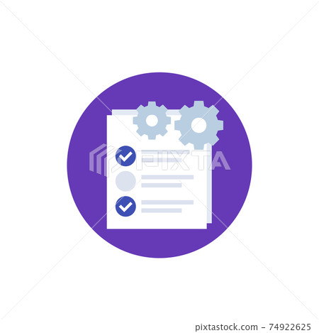 check list icon project execution vector art check list icon project execution vector art 74922625